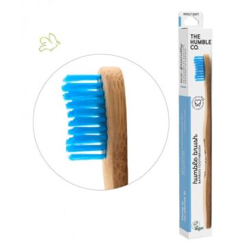 Humble brosse à dents en bambou souple, bleu